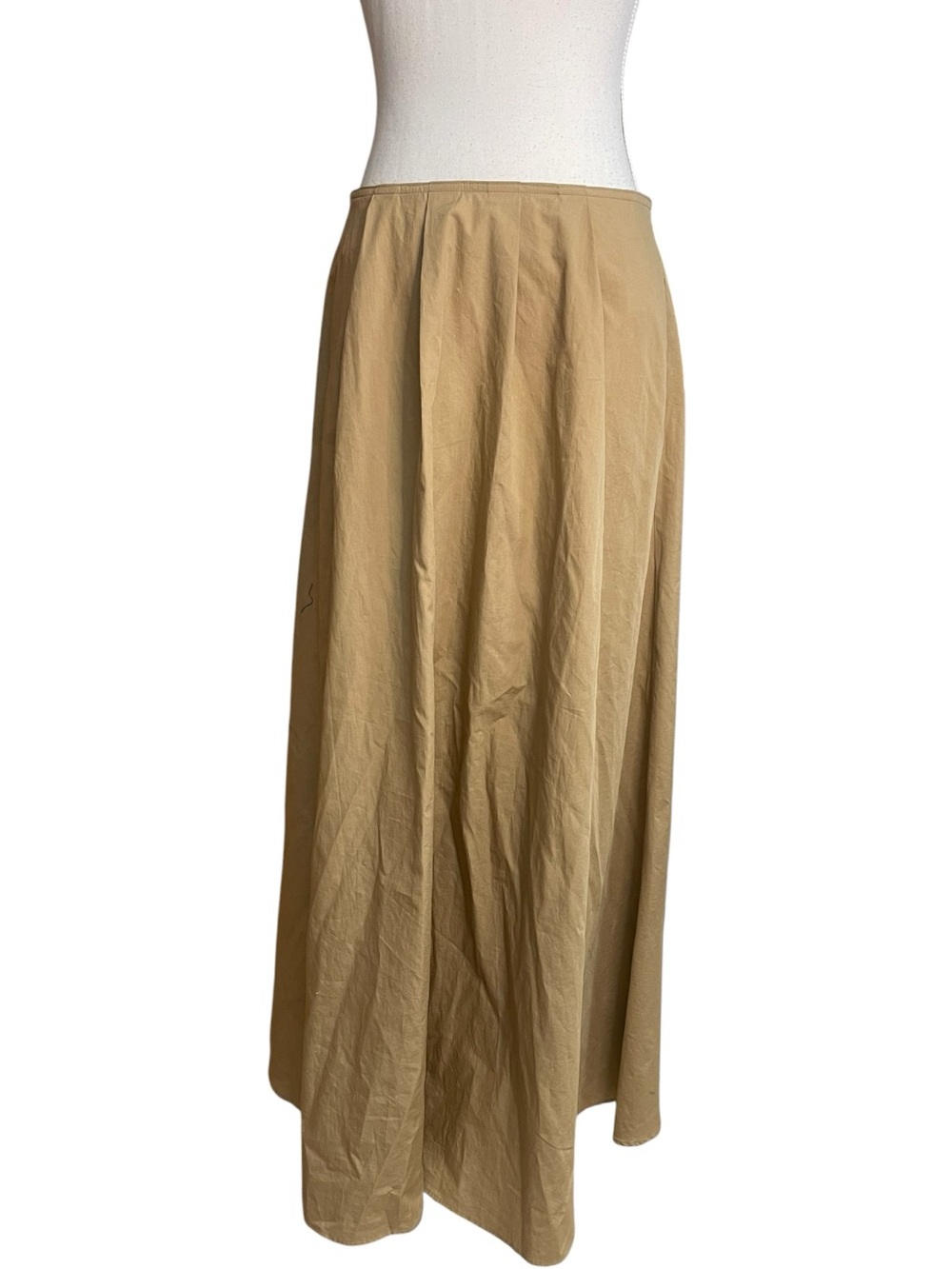 Citizens of Humanity Emi Poplin Long Maxi Skirt Tan